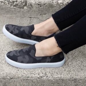 Rothy’s The Original Slip On Sneaker In Grey Camo